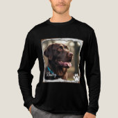 Bailey, het chocoladelab Tri-Blend shirt (Voorkant volledig)