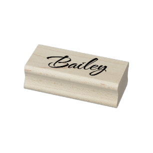 Bailey naam cursief decoratief script lettertype 	rubberstempel