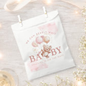 BAILEY Pink Barly Wait Teddy Bear Baby shower Bedankzakje (Geknipt)