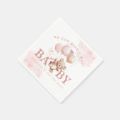 BAILEY Pink Barly Wait Teddy Bear Baby shower Servet (Hoek)