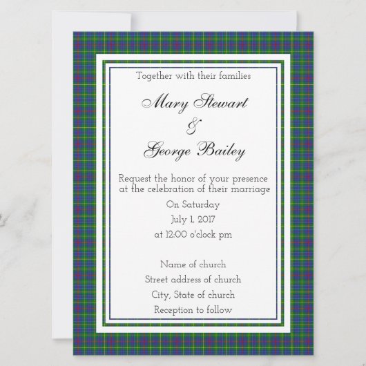 Bailey Scottish Faire-part de mariage (Devant)