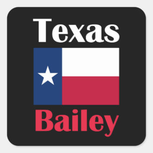 Bailey TX Vierkante Sticker