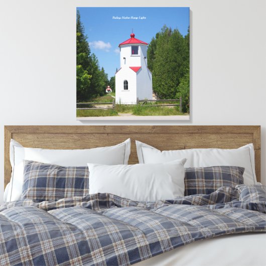 Baileys Harbour Range Lights canvas afdrukken (Insitu (Slaapkamer))