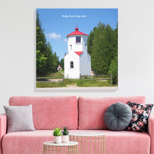 Baileys Harbour Range Lights impression de toile (Insitu(Salon))