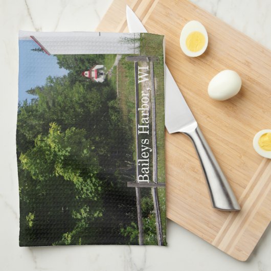 Baileys Harbour Range Lights serviette de cuisine (Quart Plié)