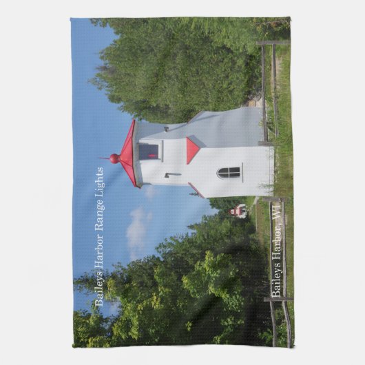 Baileys Harbour Range Lights serviette de cuisine (Vertical)