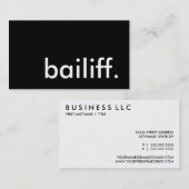 bailiff. visitekaartje (Voorkant / Achterkant)