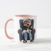Bâillement pour le café ! Mug à café (Gauche)