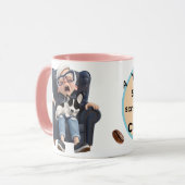 Bâillement pour le café ! Mug à café (Devant gauche)