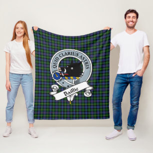 Baillie Jacht Clan Badge Tartan Schotlandse Plaid Fleece Deken