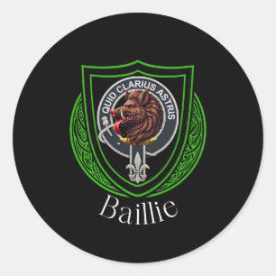 Baillie Schotse Clan Crest Ronde Sticker