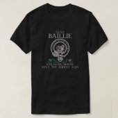 Baillie van Polkemmet Clan crest Schotse achternaa T-shirt (Design voorkant)