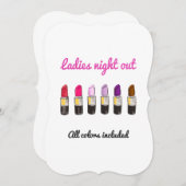 Baîmaques colorés INVITATION FILLE SOIRÉE (Devant / Derrière)