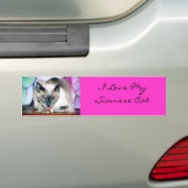 Bain 4 Harmonie/J'Aime Mon Sticker Siamese Bumper (En voiture)