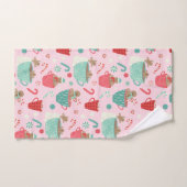 Bain à remous Pain d'épices Cute Coca rose chaud (Serviette à main)