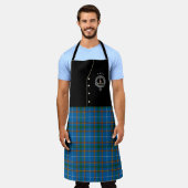 Bain Clan Badge & Tartan Kilt Schort (Gedragen)