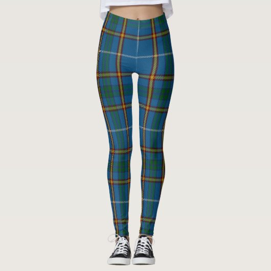 Bain Clan Scottish Tartan Pset Pattern Leggings (Voorkant)