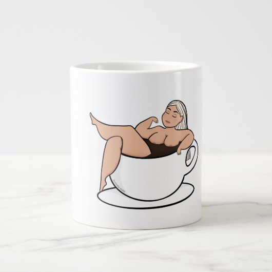 Bain dans le café - Cute et curvy mug (Devant)
