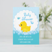 Bain de canard Invitations de douche pour bébé (Debout devant)