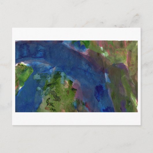 Bain de carte postale abstraite bleue (Devant)