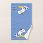 Bain de chat japonais humoristique I (Serviette à main)