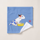 Bain de chat japonais humoristique I (Gant de toilette)