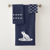 Bain de grenouille et de poisson Bleu et blanc (En situation)