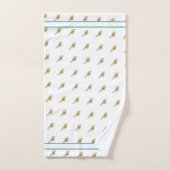 Bain en bois gris bleu marine Rustique personnalis (Serviette à main)