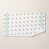 Bain en bois gris bleu marine Rustique personnalis (Serviette à main)