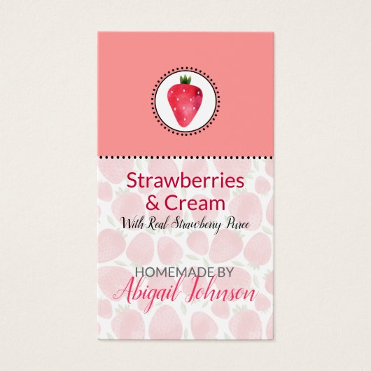 Bain et Étiquette de corps faits maison fraise | B (Devant)