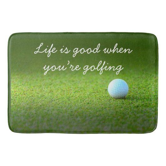 Bain Golf Life est bon avec balle de golf sur le tapis  (Devant)