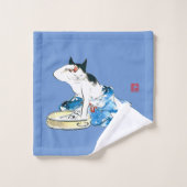 Bain japonais de chats humoristique II (Gant de toilette)