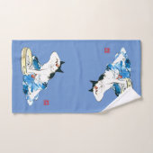 Bain japonais de chats humoristique II (Serviette à main)
