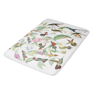 Bain La faune d'oiseaux de colibri fleurit le tapis de