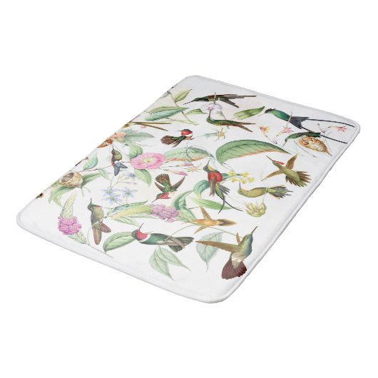Bain La faune d'oiseaux de colibri fleurit le tapis de (Angle)