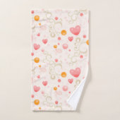 Bain Motif du coeur (Serviette à main)