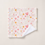 Bain Motif du coeur (Gant de toilette)