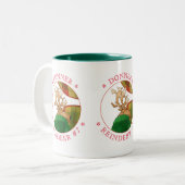 BAIN REINDEER Hunter Green Mug à deux tons (Devant gauche)