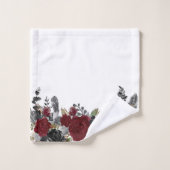 Bain Rose de la fleur de goth de Bourgogne noire H (Gant de toilette)