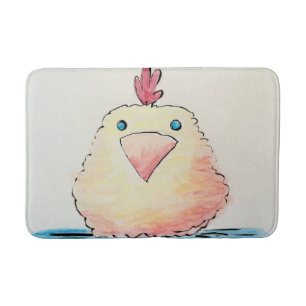 Bain Tapis de bain, aquarelle Poussin Bébé