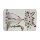 Bain Tapis de bain, Chat Kitty aquarelle (Devant)