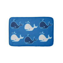 Tapis de baleines pour des enfants bleus