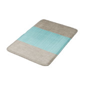 Bain Tapis de burlap bleu bleu turquoise (Angle)