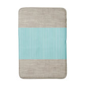 Bain Tapis de burlap bleu bleu turquoise (Devant (Vertical))