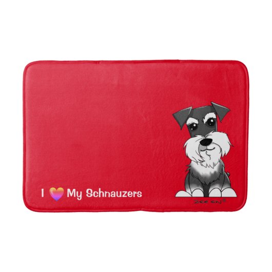 Bain Tapis de rouge de Schnauzer (Devant)