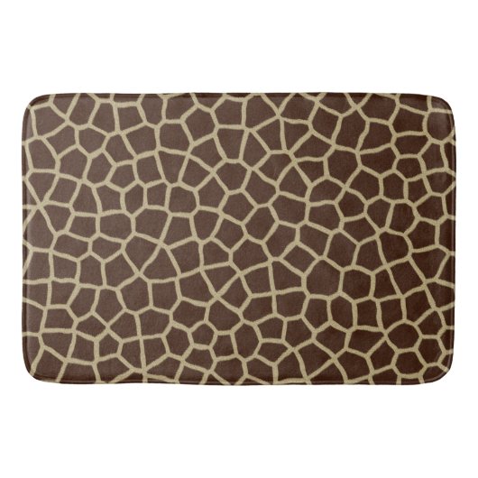 Bain Tapis d'impression de fourrure de girafe (Devant)