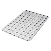 Bain Tapis noir et blanc "de regard de tuile" (Angle)
