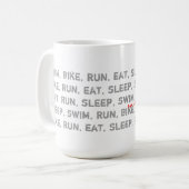 Bain, vélo, course - je suis un Triathlete - tasse (Devant gauche)
