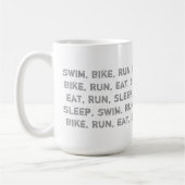 Bain, vélo, course - je suis un Triathlete - tasse (Gauche)