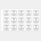 bain vintage imperméable étiquette blanc & noir (Feuille)